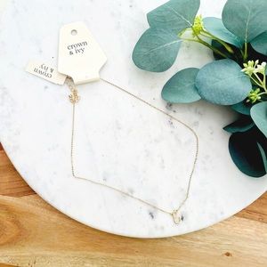 Crown & Ivy Initial E Necklace